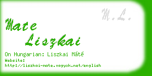 mate liszkai business card