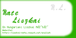 mate liszkai business card